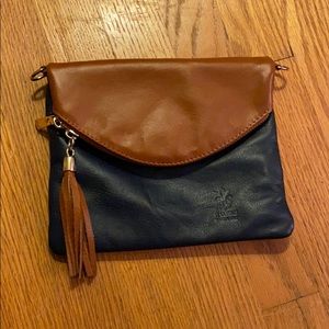 Vera Pelle Genuine Leather Italian Clutch.